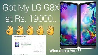 Got My LG G8X @ Rs. 19000 in Flipkart  sale ... One most Exciting  offer in Flipkart  Big billion..