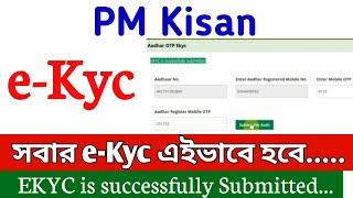 PM Kisan ekyc , Pm kisan ekyc otp invalid problem , pm kisan error some error occurred. try again