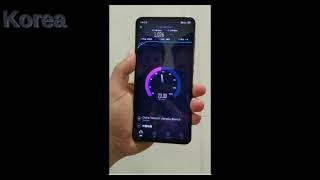 USA VS China VS Korea 5G Internet speed test