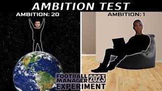 How Important is Ambition to Player Development? | Football Manager 2023 Experiment