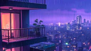 Chill out lofi music  lofi hip hop mix makes you feel positive ~ Rainy Lofi vibes for a calm night