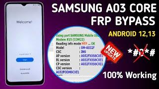 Samsung A03 Core (SMA032F) Frp Bypass 2025 Android 13 | Samsung A03 Google Account Unlock