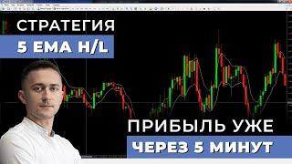 Скальпинг стратегия 5 EMA H/L | Сделки каждые 5 минут