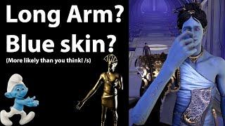 Why Do the Orokin Have a Long Arm (And Blue Skin?)