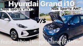 2024 New Hyundai Grand i10 Nios Sportz MT vs Sportz AMT Review @vikasvlogs11