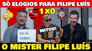 IMPRENSA ENCANTADA COM ESTREIA DE FILIPE LUÍS O QUE ELE FEZ CONTRA O CORINTHIANS FOI...