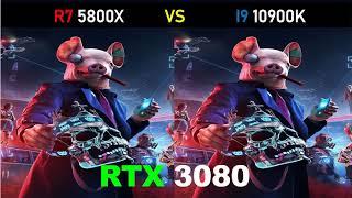 R7 5800X vs I9 10900K - RTX 3080 - Gaming Comparisons