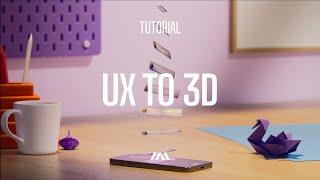 UX to 3D workflow | C4D & Redshift | Figma AE AEUX