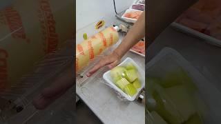 DRAGON FRUIT MELON PINEAPPLE PAPAYA | SKILL WRAPPING ASMR #shorts