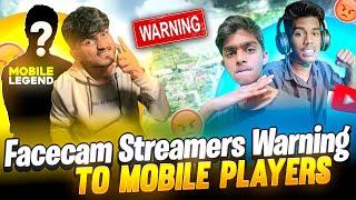  FACE CAM STREAMERS WARNING TO MOBILE PLAYERS || FREE FIRE IN TELUGU || #msu #freefire