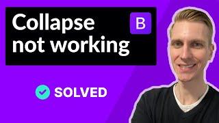 Bootstrap 5 Collapse not Working (SOLVED)