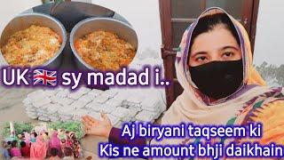 UK sy aik sistr ne amount send ki mustahiq bhn bhaion mn biryani taqseem ki|pakistani family vlogs