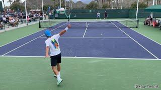 Lorenzo Musetti & Karen Khachanov - 2024 IW Practice Match Highlights