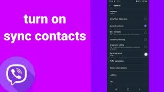 How To Turn On sync contacts On viber App