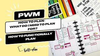 HOW TO PLAN: WHAT DO I NEED TO PLAN FOR? How to functionally plan!