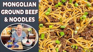 MONGOLIAN GROUND BEEF & NOODLES Asian Flavored Dish