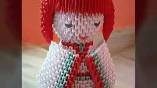 Tutorial- How to make 3d origami Japanese doll