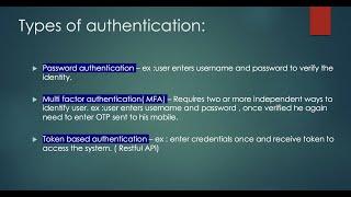 Types of Authentication