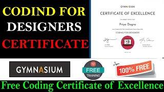 CODING FOR DESIGNERS Free Online Course With Certificate – Gymnasium Certificate