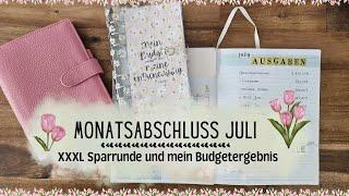 Monatsabschluss JuliXXXL Sparchallenge Extra Runde  Meine echten Einnahmen und Ausgaben