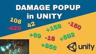 Unity Damage Popup (Numbers | Text) Tutorial | Over Time Fade Out | Beginner Friendly | Clean