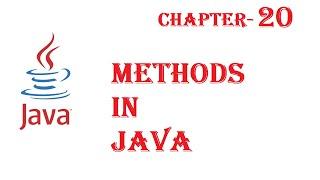 Methods in Java - java tutorial - w3Schools - Chapter 20 - English