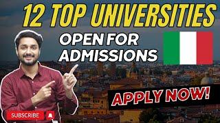 Admissions Open For Italy 2024 Intake! | 12 Top  Universities Open With Free Education!