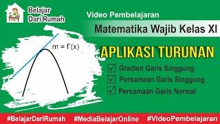 Aplikasi Turunan 1 | Gradien, Persamaan Garis Singgung dan Persamaan Garis Normal