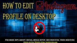 How to edit instagram Bio & Profile On Desktop