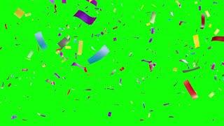 4K Green Screen Confetti Animation  | Confetti Chroma key free copyright