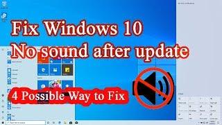 No sound after windows 10 update 2020