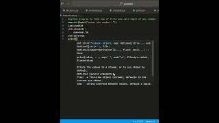 Sum of first and last digit of any number in python#codeing #pythonprogramming #python