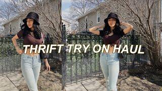 THRIFT TRY ON HAUL | Jeans, Bags + Accessories!