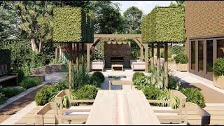 Sophisticated Courtyard Garden Design Visualisation