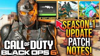 Black Ops 6: All SEASON 1 UPDATE PATCH NOTES! BO6 WARZONE UPDATES, META CHANGES & More (1.61 Update)