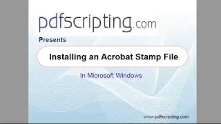 Installing a PDF Stamp Into Acrobat DC on Windows