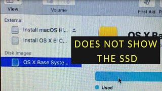 SSD not showing in Disk Utility SOLVED !!!