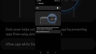 Activate data saver on Samsung galaxy phone