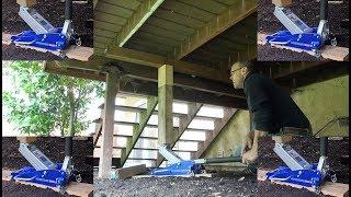 How I Replace Rotting Supports Beam and Posts under Deck. Замена опоры под террасой