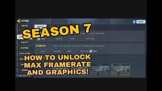 CODM SEASON 7|HOW TO UNLOCK MAX FRAMERATE AND GRAPHICS|TUTORIAL