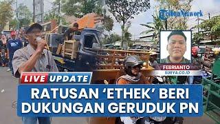 Pedagang Sayur Keliling di Magetan Digugat, Ratusan 'Ethek' Beri Dukungan Geruduk PN Magetan