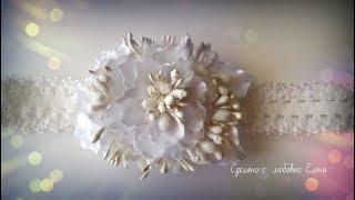 Повязка для маленькой девочки Канзаши/ Kanzashi DIY Tutorial