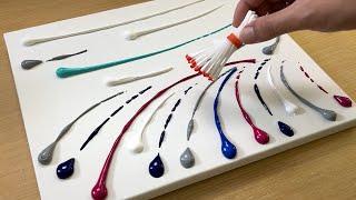 Cotton Swabs Painting Technique | Easy acrylic painting step by step