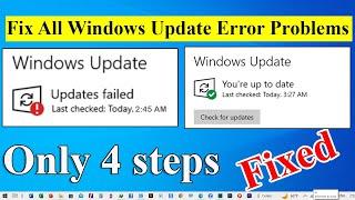 Fix All Windows Update Error Problems in Windows 11/10 | Only 4 steps