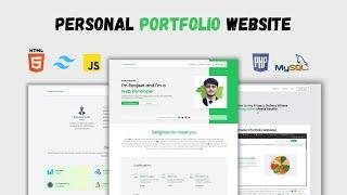 Portfolio Website - with source code and documentation | HTML, CSS, JavaScript, PHP, MYSQL | BCA