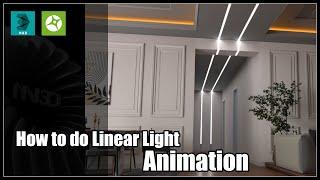 Linear light Animation | 3D Max, Chaos Vantage