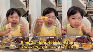 Rina Gembira Habiskan Sup Fishcake & Crabmeat Omelette