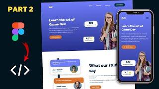 Figma To Real Website | Responsive Homepage | HTML, CSS & JavaScript | Part 2