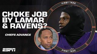 Definition of a CHOKE JOB!  - Stephen A. on Lamar Jackson losing to Patrick Mahomes  | First Take