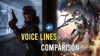 Operator Voice Line Comparison | Arknights X R6 Siege (Part 2)